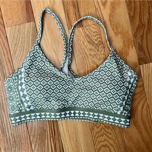 Sarah’s Day White Fox Active Green Sports Bra